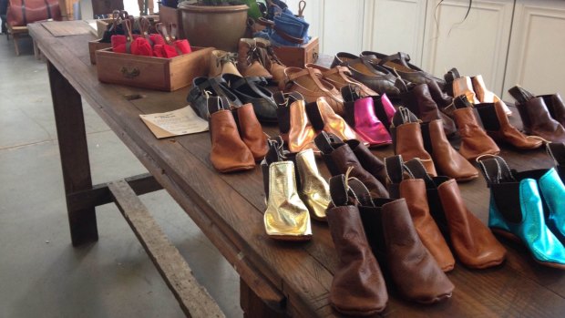 Wootten's shoes are all made on-site.