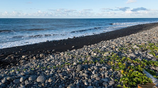 The beach at Saint-Andre, Reunion island, where a wing part was found earlier.