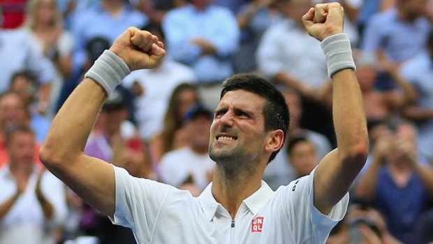 Humid: Djokovic survived the Monfils scare to make the final.