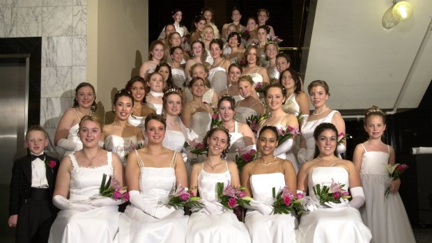 The St Clare's debutante ball at the Hellenic Club in May 2003.