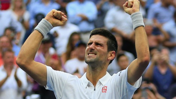 Humid: Djokovic survived the Monfils scare to make the final.