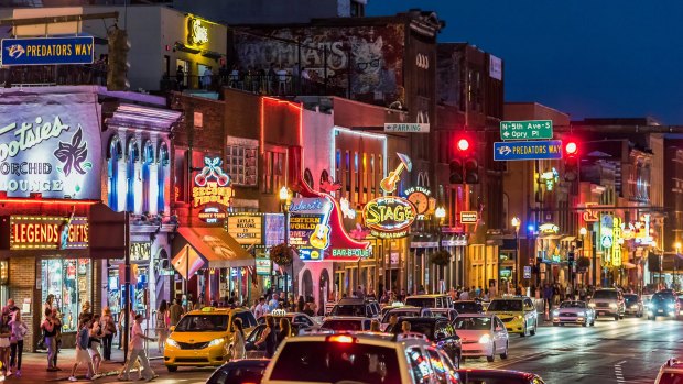 Country music bars on Broadway, Nashville.