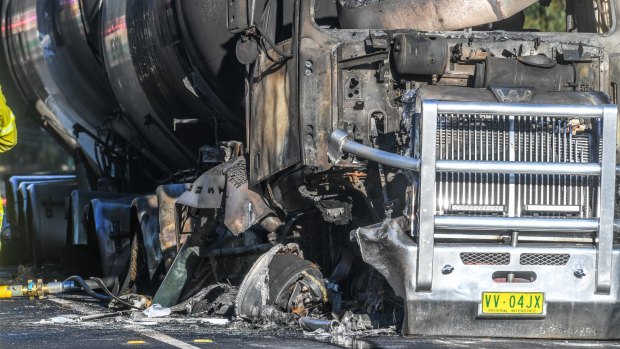 Firefighters managed to stop the LPG tanker exploding.