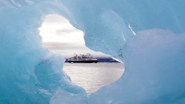 Silversea's Silver Explorer ventures into icy latitudes.