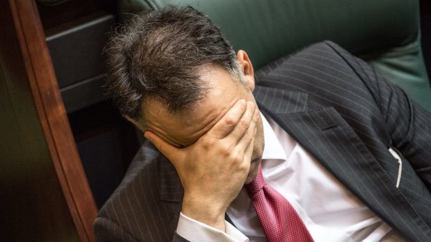 A tired Shadow Attorney General John Pesutto on Friday morning.
