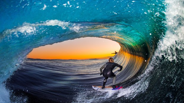Surf and shoot: 16-year-old South Coast photographer surfs behind his subjects to document the thrill of the barrel.