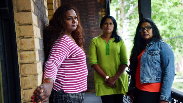 (left to right) Puvneswary Depakaran, Radhka and Sai Janan are Tamil asylum seekers and transgender women who struggled to find suitable housing in Melbourne. They now live together. 
