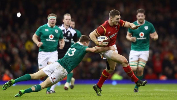 Double trouble: George North bounced back from a poor performance against Scotland to score twice for Wales.