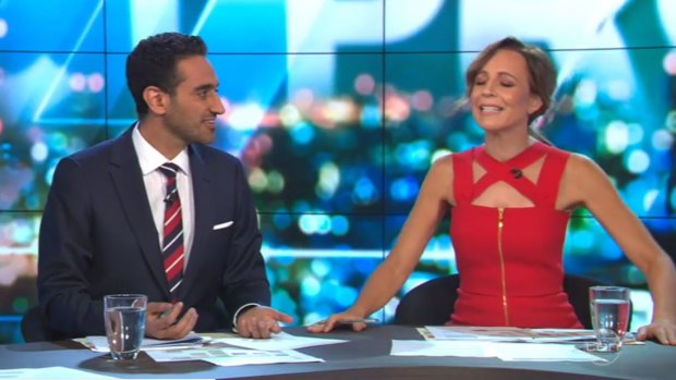 Waleed Aly and Carrie Bickmore bicker on <i>The Project</i>.