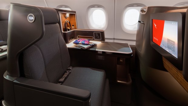 The new Qantas A380 business class. A flight from London to Sydney via Singapore creates 5.4 tonnes of carbon, versus 2.8 tonnes in economy class.