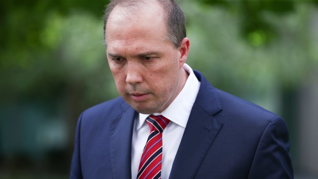 Visible moved: Immigration Minister Peter Dutton has seen the plight Jordan's refugees first hand.