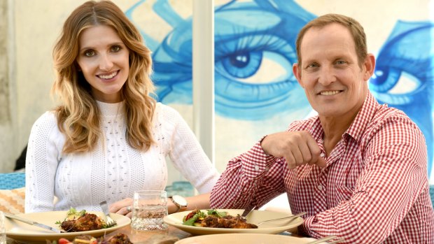 Kate Waterhouse and Todd McKenney at Moorish Blue, McMahons Point.
