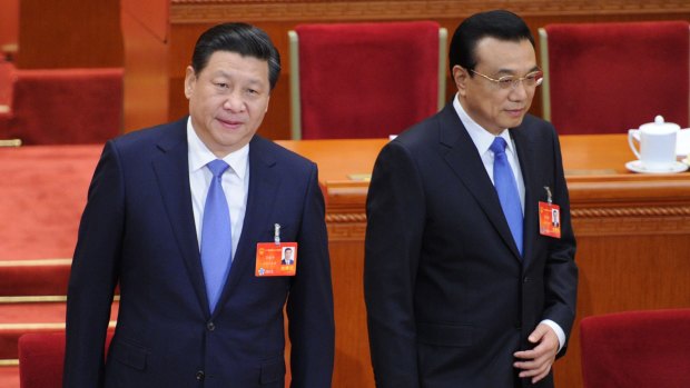 Chinese President Xi Jinping, left, and Chinese premier Li Keqiang last year.