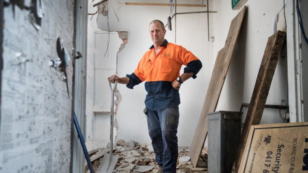 Bernie Rafferty is owed about $50,000 by Watersun Construction for work completed in Footscray in December.