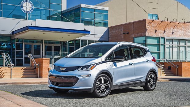 The 2017 Chevrolet Bolt, manufactured by General Motors. 
