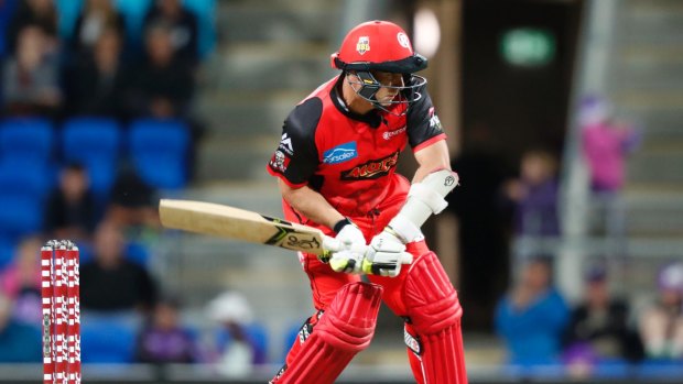 Brad Hodge of the Renegades wasn't going to let the winning position slip.
