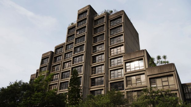 The brutalist Sirius Building in The Rocks was built for public housing.
