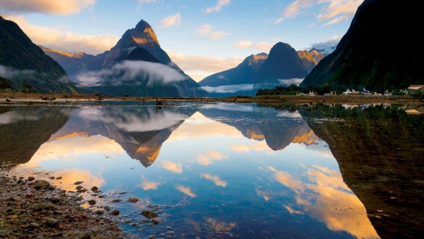 See the famous Mitre Peak in Milford Sound on a cruise around New Zealand.