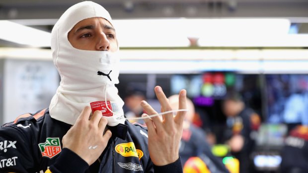 Daniel Ricciardo prepares for the Grand Prix at Albert Park.