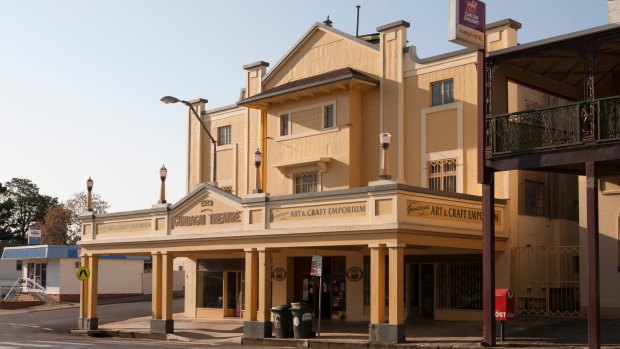 The former Gundagai Theatre building now a retail shop in Sheridan Street, Gundagai.