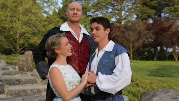 The Pirates of Penzance cast, from left, Maddison Lymn, Shane Horsburgh, Marcus Hurley.