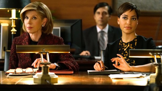 Diane Lockhart (Christine Baranski, left) and Lucca Quinn (Cush Jumbo) grapple with more than legal complexities.