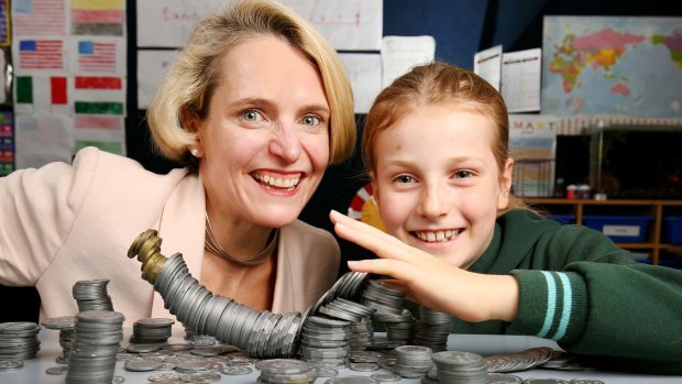 Catherine Robson with her nine-year-old daughter Elizabeth. Catherine gave a financial talk to her daughter's Grade 3 class in Malvern East.