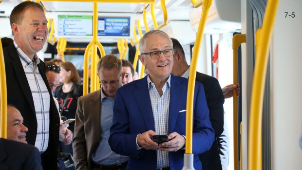 Prime Minister Malcolm Turnbull announced $94 million in funding for the Gold Coast light rail on Sunday.