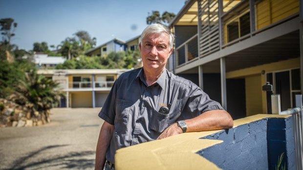 Rob White stayed with the Tathra Beach House Apartments during the recent fires and helped fight off flames that may have destroyed the resort.