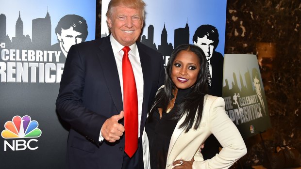 Donald Trump and Keshia Knight Pulliam, ahead of the actress being fired from <i>Celebrity Apprentice</i>.