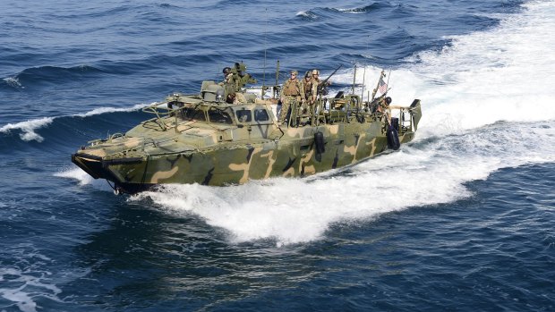 A Riverine Command Boat like the ones held in the Gulf by Iran.