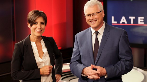 Program loss: Lateline's Emma Alberici and Tony Jones.