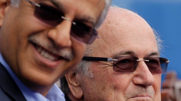 FIFA President Joseph Blatter (right) with Asian Football Confederation President Shaikh Salman Bin Ebrahim Al Khalifa last year.