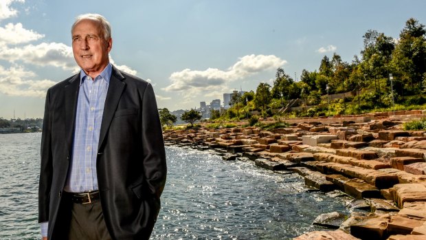 Former PM Paul Keating at Barangaroo Reserve.