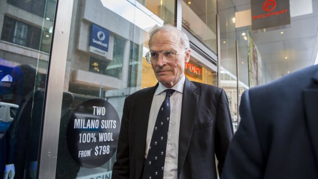 Dyson Heydon outside the royal commission in Sydney.