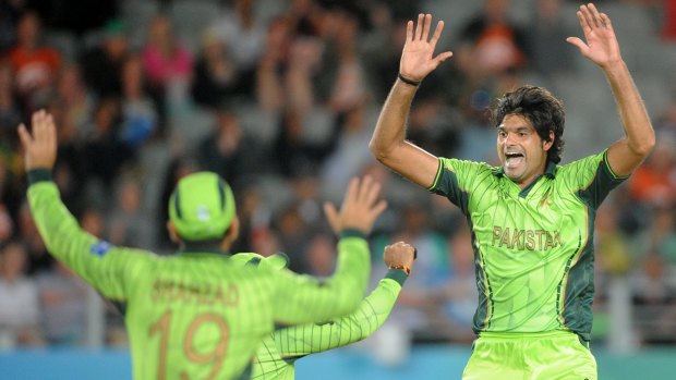 Mohammad Irfan (right) is out of the remainder of the World Cup.