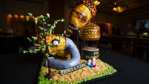 Last year's PANDSI Cake Off tackled Canberra-themed cakes, like this one of the National Arboretum's acorn playground.
