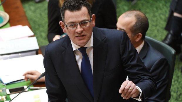 Premier Daniel Andrews in State Parliament on Tuesday.