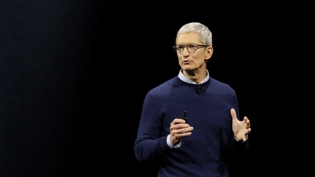 Apple CEO Tim Cook says he doesn't worry about machines thinking like humans, he worries about people thinking like machines.