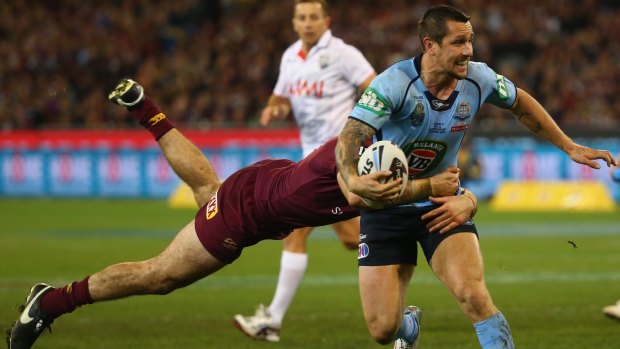 Feeling good: Mitchell Pearce is feeling more comfortable in the Origin arena.