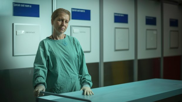 'Every single one has a sad story behind them': Jodie Leditschke from Victoria's Institute of Forensic Medicine.