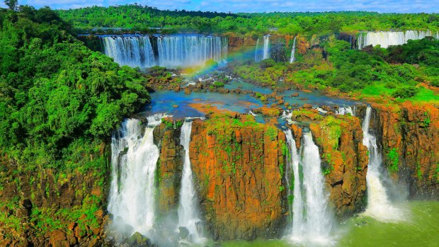The powerful Iguassu Falls and rainforest.