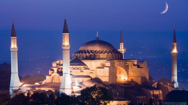 Hagia Sophia Mosque in Istanbul, Turkey. 
