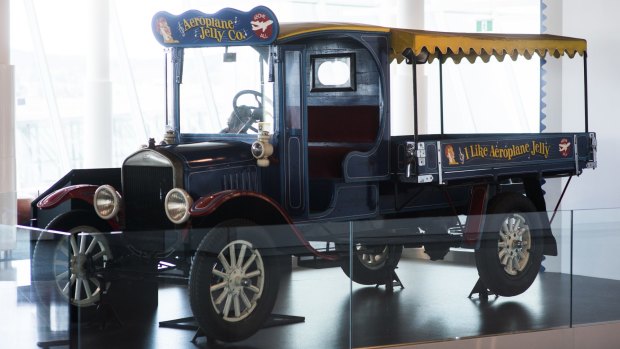 The truck is the first of a string of pieces from the capital's historic institutions to be showcased at the airport.