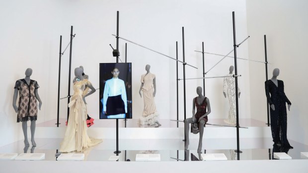 RMIT graduate Toni Maticevski's Dali Goddess gown (centre) is an example of some of the work by newer designers featured in the exhibition.