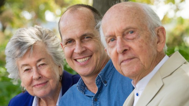 Journalist Peter Greste with his parents Lois and Juris Greste, who lobbied tirelessly on his behalf while he was imprisoned in Egypt.