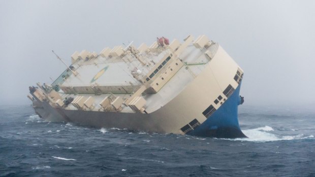 Out of control: The Modern Express is drifting off the French Atlantic Coast. 