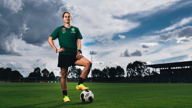 Canberra United defender Ellie Brush's double life is underway.