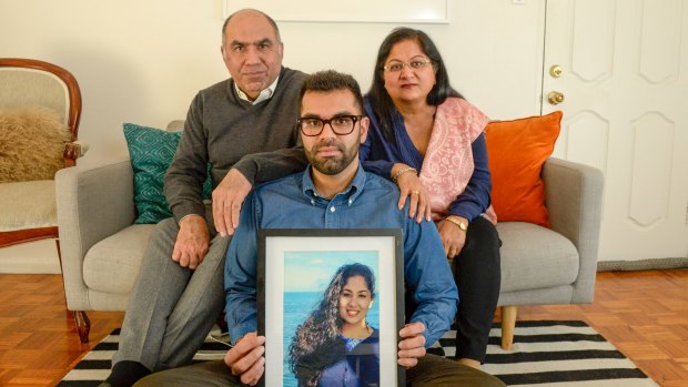 Nikita Chawla's parents Umesh and Sunila and brother Tarang hope their story can help other sufferers of abuse.