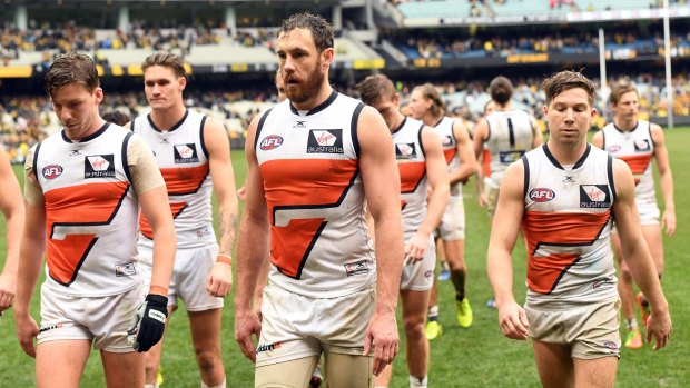 Unlucky: The loss of Shane Mumford due to injury is a massive blow to GWS.